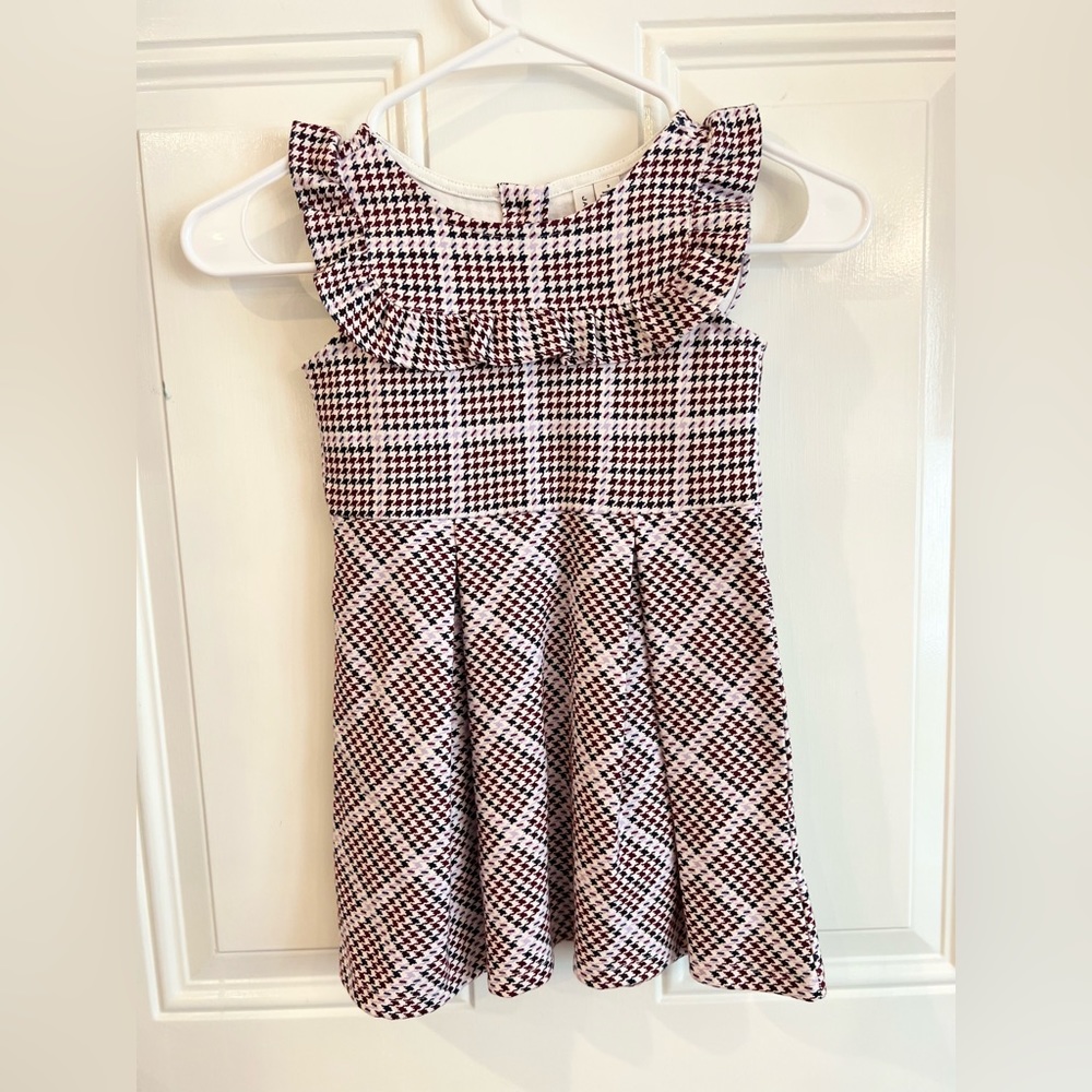 Janie and Jack size 3 Houndstooth Ponte Dress- LIKE NEW